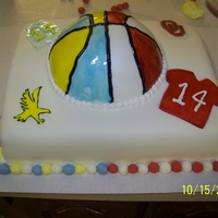 Basketball Fan basketball, OU, HS team cake