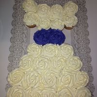 Wedding Dress Cupcake Cake Wedding dress cupcake cake:)