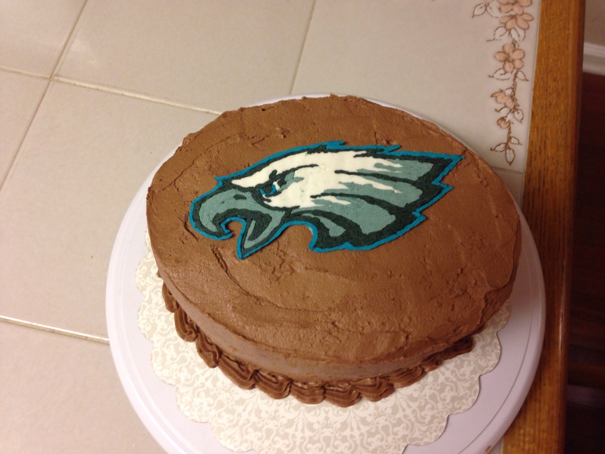 Eagles Cake This was a cake I made for a party for an Eagles game