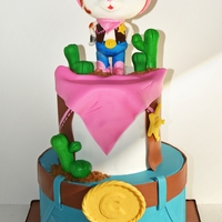 Sheriff Callie's Wild West 6" top 8" bottom tiers all fondantrkt fondant topper