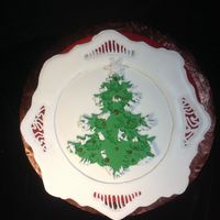 Collared Cake. First time I had ever made a collar for a cake. Turned out nicely.