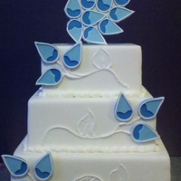 Something Blue Wedding Cake 