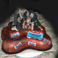 Dog Groomers Cake I was asked to make a cake for a group of newly trained dog groomers just finishing up their training classes, this is what I came up with...