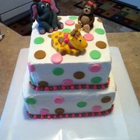 Jungle Baby Shower This was my second attempt at fondant figurines