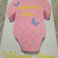 Welcome Home/welcome Baby Cake Did this cake for a women who wanted something cute to celebrate her husband coming home from Afganistan for the birth of their daughter...