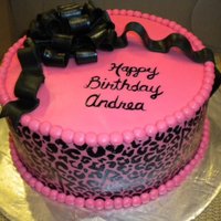 Pink Leopard Cake 
