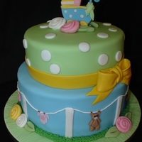 Unisex Babyshower Fondant Cake