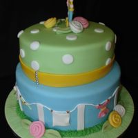 Unisex Babyshower Fondant Cake