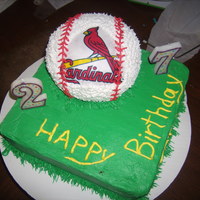 St. Louis Cardinals My first baseball cake, thank you to all that have already made this cake, it was actually a bit of a challenge, but I did it...lol
