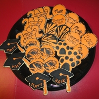 Howland Tigers Class Of 2012 Graduation NFSC iced in Antonia74's royal icing cookies. I used my Kopycake to do the tiger....lets just say: I LOVE MY KOPYCAKE!!