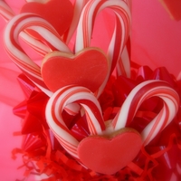 Cookie And Candy Hearts Candy canes make cute hearts also!...