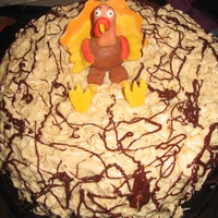 Chocolate Decadence Cake With Salted Caramel Buttercream Fondant Turkey Chocolate decadence cake with salted caramel buttercream. Fondant turkey.