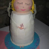 First Communion Angel Cake for my niece and her cousin's First Communion. TFL!