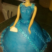 Doll Cake Chocolate cake with bc and fondant