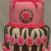 Zebra Birthday Cake 