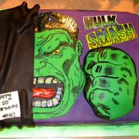 Hulk Smash Cake 
