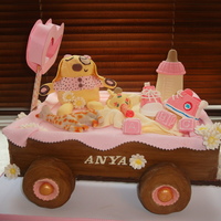 Toy Cart Baptism Cake This cake was made for my neice's christening. It is made from a 15" rectangle cake. I made the wooden box from panels of...