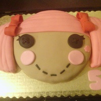 Lala Loopsey Cake Almond cake with butter cream filling and covered with fondant.