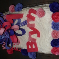 First Birthday Cake A cake for my one year old daughter. All decorations are modeling chocolate. TFL!