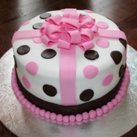 Cake #5, Mother Inlaws Birthday Cake This cake was made as a present for my mother inlaws 74th birthday. Choc mud, butter cream filling. Covered in fondant. Decorations in...