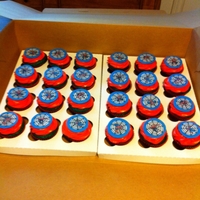 Spiderman vanilla cake colored blue cream cheese frosting gumpaste and ediable images