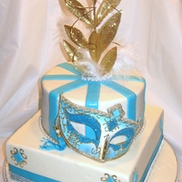 Tiers Of Joy This was my 1st attempt at a significant size tiered cake. The customer wanted a masquerade/entertainment/glitz&glamor theme. The...