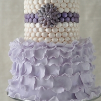 Ruffles & Pearls I made this cake back in May for Mother's Day. It was my first two-tier cake!!! Vanilla bean, with white chocolate ganache and fondant...