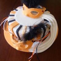 Masquerade Cake I made this as part of my cake class and was quite surprised that my colour combination worked!.