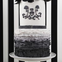 Black & White Ombre Fashion Inspired Cake - Featured In Cake Central Magazine