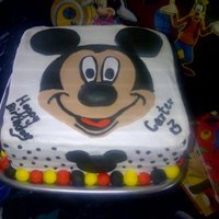 Mickey Mouse Mickey Mouse cake I made for Carter's 3rd Birthday. 1st cake using fondant.