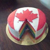 Canada Cake With 6 Different Colors Inside - *