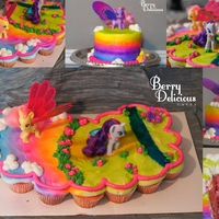 My Little Pony My friends daughter wanted a My little pony smash cake with cupcakes for everyone else, so after watching a video from this is what I ended...
