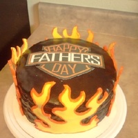 Harley Father's Day Cake My Dad is a Harley Fanatic. And he absolutely loved this cake. It was a lot of fun. I designed the logo in photoshop and got it printed on...