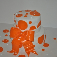 Orange And White Dots 