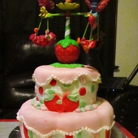 Strawberry Shortcake Birthday Cake 