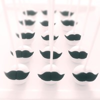 Moustache And Black&white Theme Cake Pops Moustache cake pops