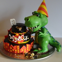 Dinosaur Cake Dinosaur Is Made Of Rkt Covered In Fondant Not Sure Who Originally Did This On Cc But My Grandson Was Thrilled And I Had Dinosaur cake - dinosaur is made of RKT covered in fondant. Not sure who originally did this on CC, but my grandson was thrilled and I had...