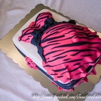 Zebra Print Baby Belly Cake 