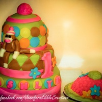 Sock Monkey Cake With Baby Smash Cake For A First Birthday Sock Monkey Cake with Baby Smash Cake for a First Birthday