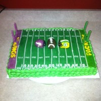 Packer/vikings I used modeling chocolate for the field, posts and helmets. Gooooooo Packers! I know I live in MN : )