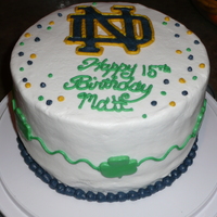 Notre Dame Birthday All BC except for the shamrocks on the sides.