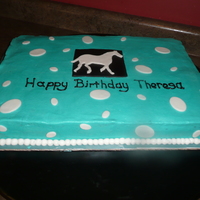 Horse Silhouette The cake is iced with BC and decorated with MM fondant.
