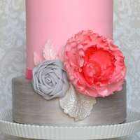 Pink And Grey Vintage I made this cake to celebrate my youngest daughter's 3 month birthday. I took inspiration of the design from her headband that I...
