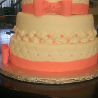 Fondant Sweet 16 Cake With Billowing And Diamond Pattern And Dragees Fondant Sweet 16 cake, with Billowing and Diamond pattern and Dragees