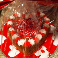 Chocolate Chip Heart Cookie Cake 