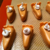 Pumpkin Pie Slices Topper fondant pumpkin slice topper for pumpkin spice cupcakes