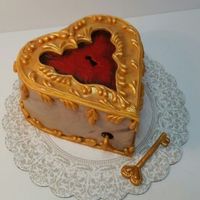 Music Box Cake My heart to you is given; do give yours to me; we'll lock them up together, & throw away the key. Deep red velvet cake, swiss...
