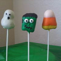Not So Spooky Treats! Cake pops for Halloween: Ghost, Frankenstein, Candy Corn, Mummy, Pumpkin, Skeleton (Nightmare before Xmas character) TFL!!