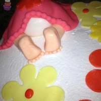 Baby Shower Cake Combo Of Buttercream And Fondant Baby Shower Cake - Combo of Buttercream and Fondant