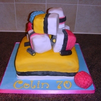 Liquorice Allsorts Cake My father in law loves liquorice allsorts, so I made this cake following a design from an old cake decorating book.